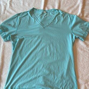 Lulu lemon Men's Blue V-Neck T-Shirt